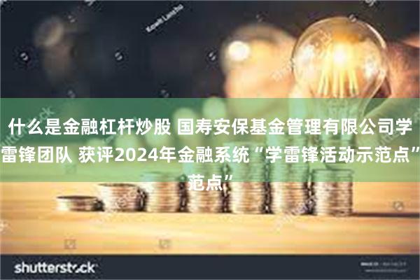 什么是金融杠杆炒股 国寿安保基金管理有限公司学雷锋团队 获评2024年金融系统“学雷锋活动示范点”