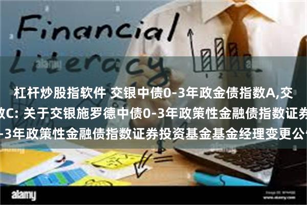 杠杆炒股指软件 交银中债0-3年政金债指数A,交银中债0-3年政金债指数C: 关于交银施罗德中债0-3年政策性金融债指数证券投资基金基金经理变更公告