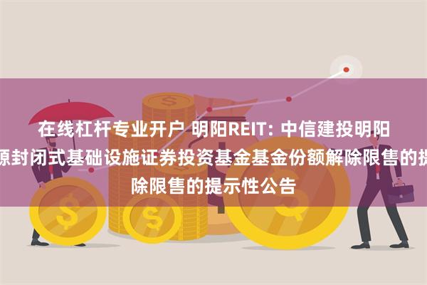 在线杠杆专业开户 明阳REIT: 中信建投明阳智能新能源封闭式基础设施证券投资基金基金份额解除限售的提示性公告